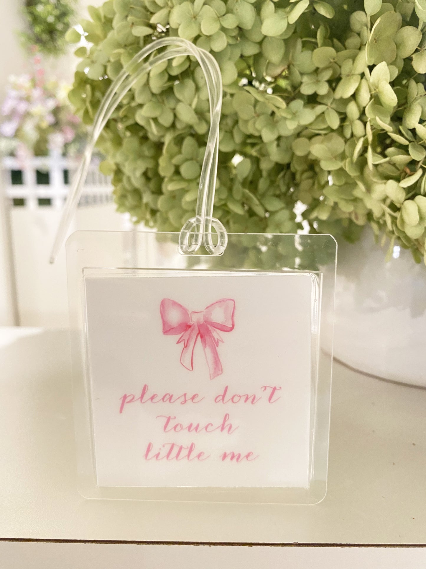 Please Don't Touch Little Me Tag, Pink