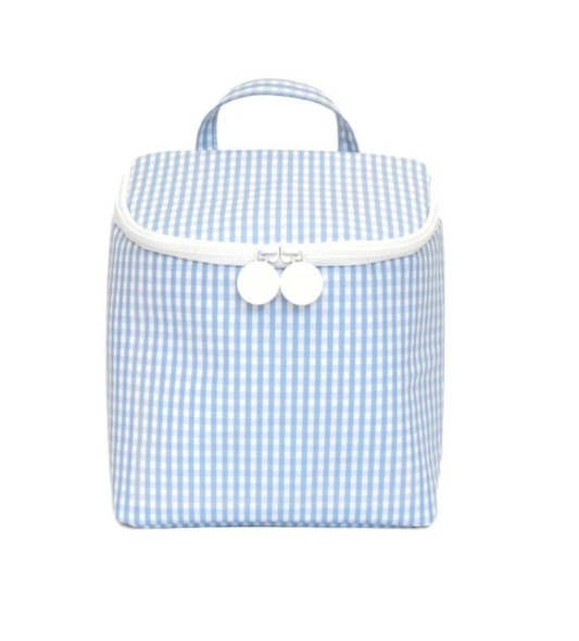 Take Away Insulated Bag, Gingham Sky Blue