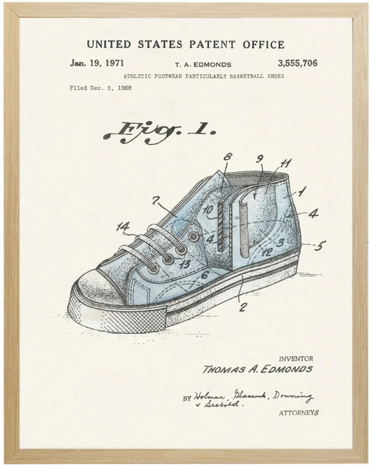 Framed Art, Basketball Shoe Patent