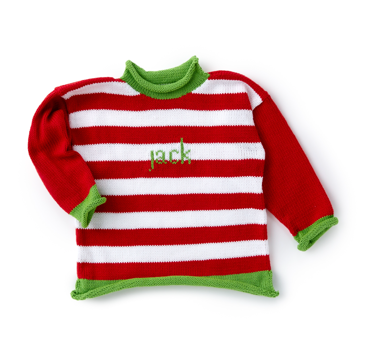 Holiday Stripe Name Sweater