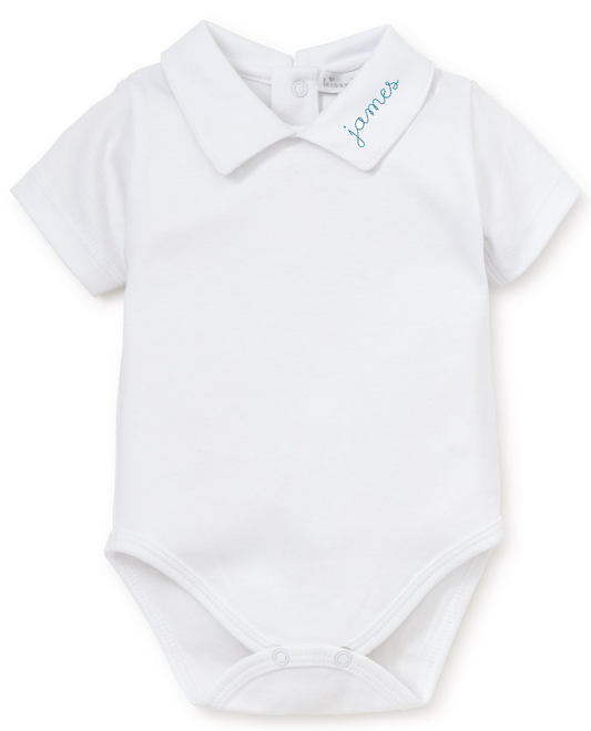 Short Sleeve Onesie, Pointed Collar