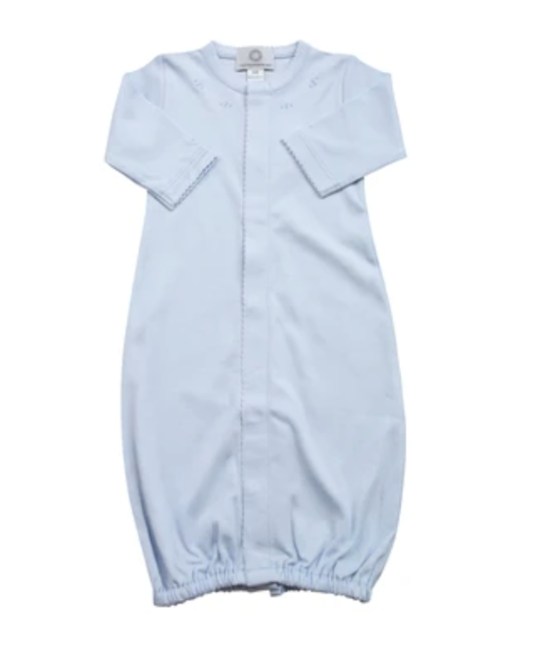 Pima Converter Gown, Blue with Stitch