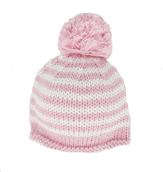 Pom Pom Stripe Hat