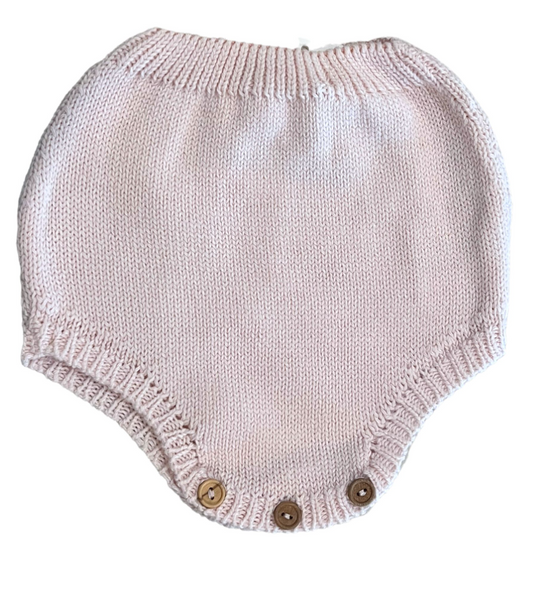 Pink Wood Button Diaper Cover