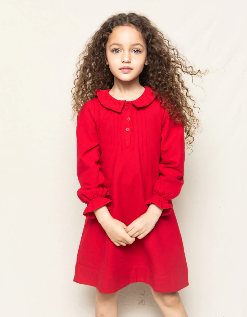 Red Flannel Victoria Nightgown
