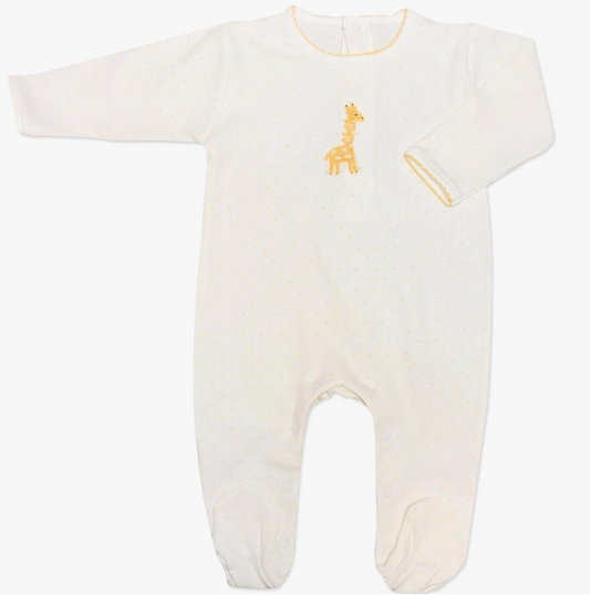 Crochet Giraffe Polka Dot Footie