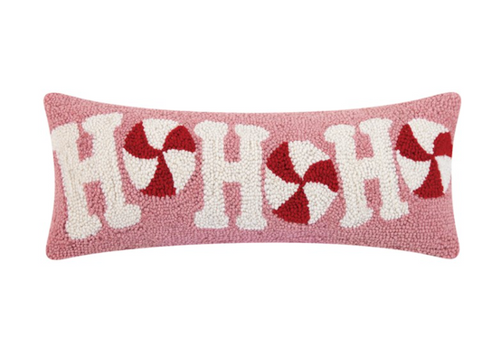 Hook Pillow, Candy Cane Ho Ho Ho!