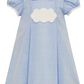 Blue Gingham Dress with Tab