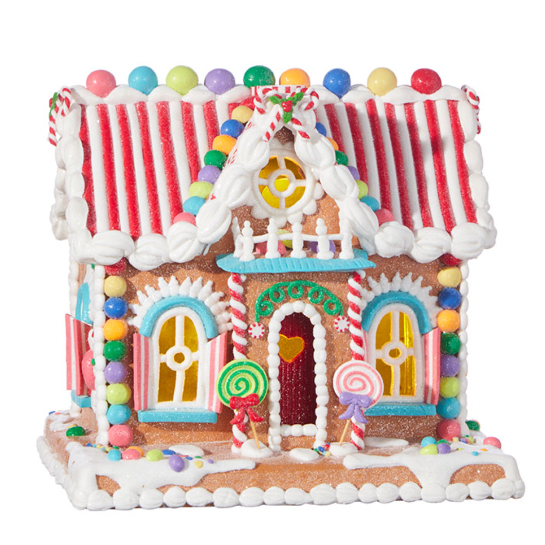 Lighted Gingerbread Candy House