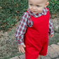 Corduroy Short John John with Tab