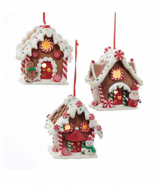 Ornament, Lighted Gingerbread House (sold individually)