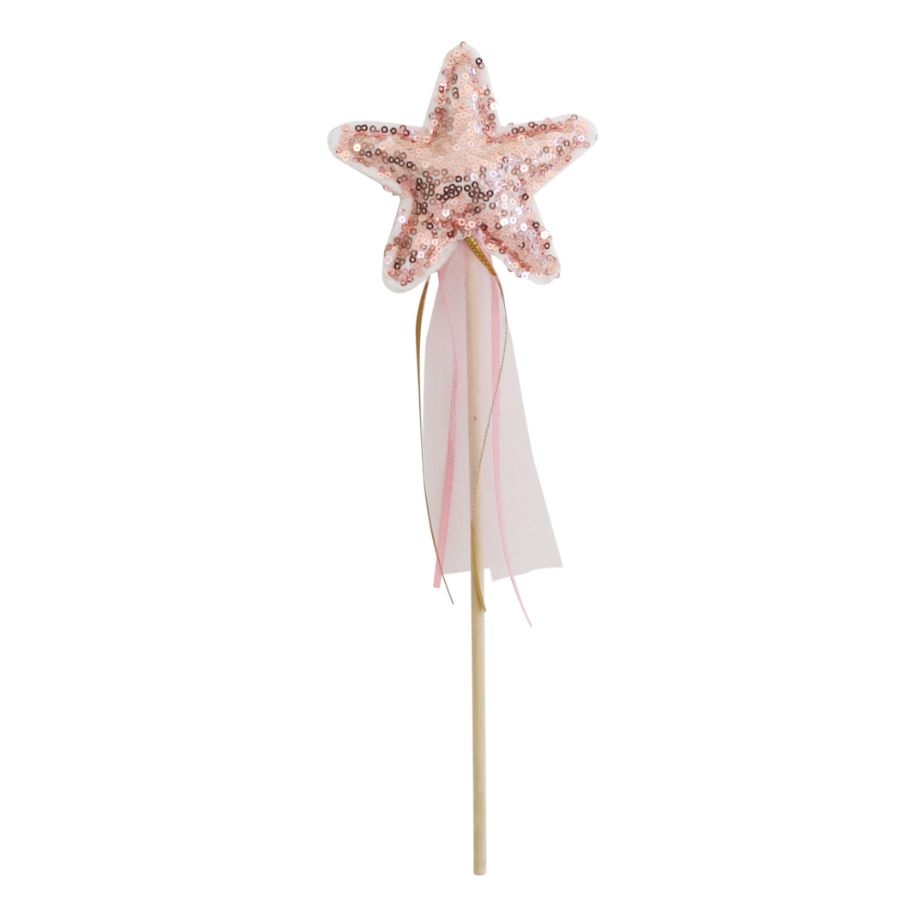 Sequin Star Wand, Rose Gold