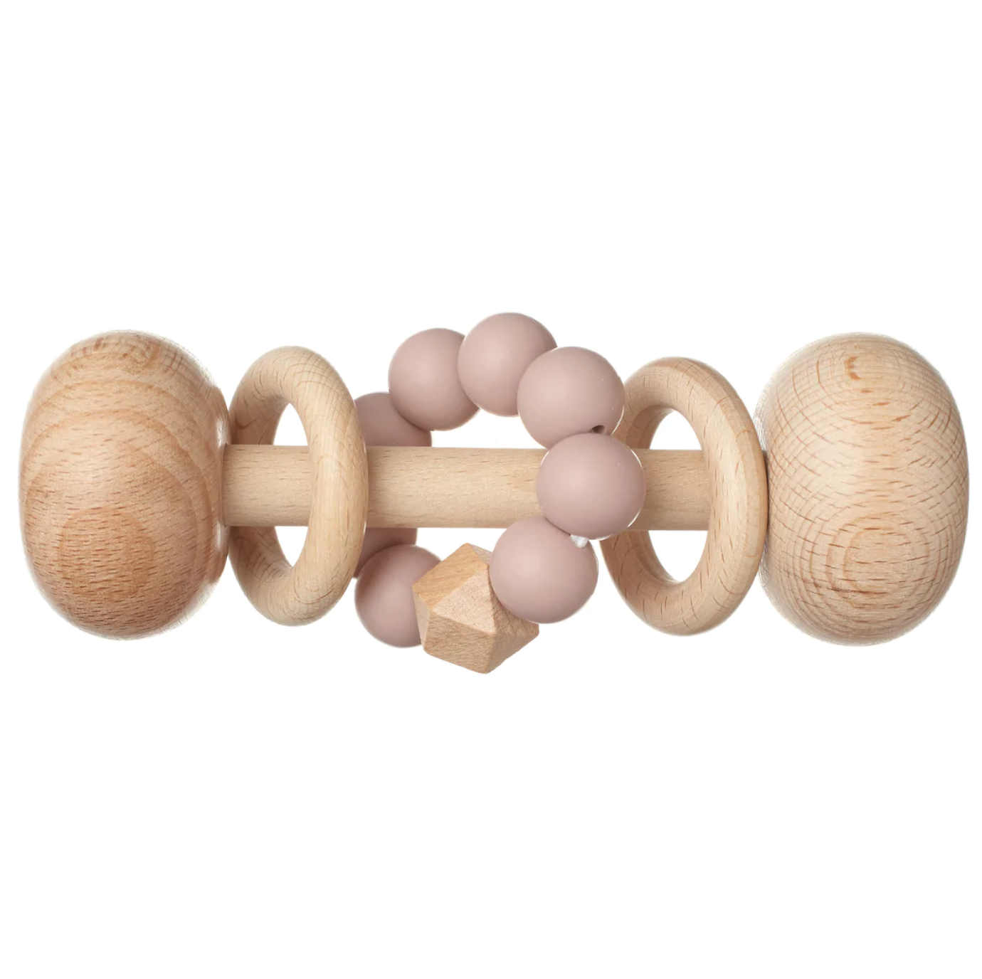 Pink Wooden Rattle Toy