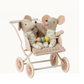 Baby Mice Stroller, Rose (mice sold separately)