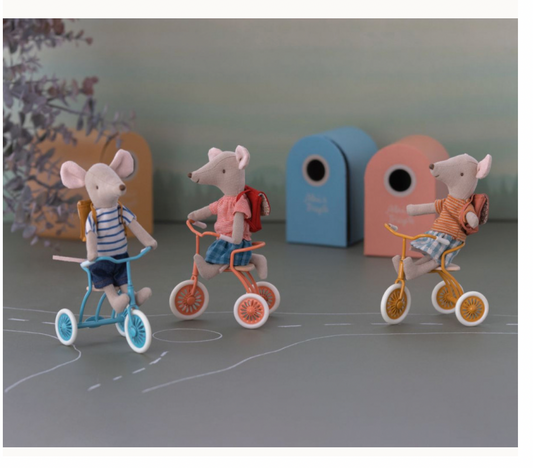 Tricycle Mouse, Big Sister with Bag - Red