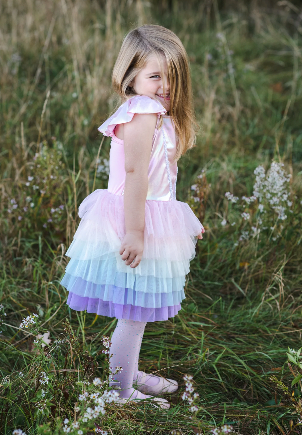 Rainbow Ruffle Dress