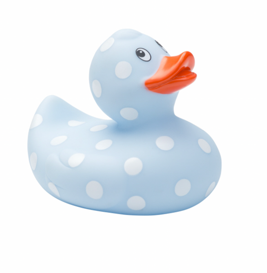 Blue Dot Rubber Duck