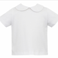 Boy's Short Sleeve Knit Collared Shirt, White