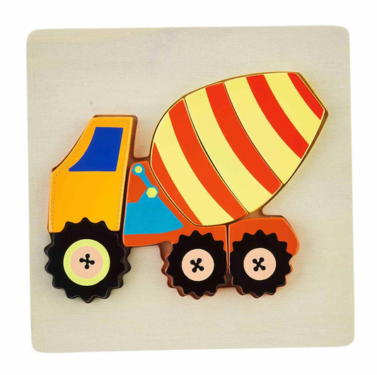 Cement Truck Wood Puzzle