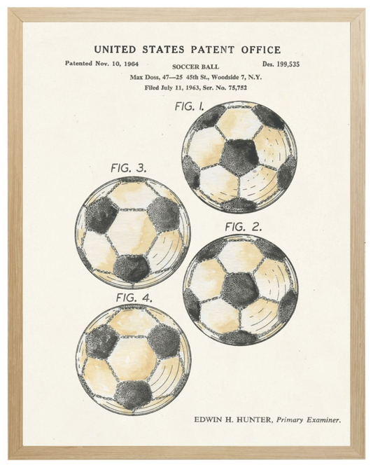 Framed Art, Soccer Ball Patent