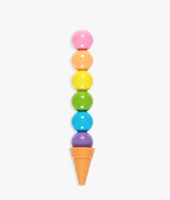 Rainbow Scoops Stackable Erasable Crayons