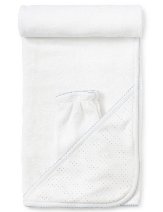 Towel with Mitt, Polka Dots