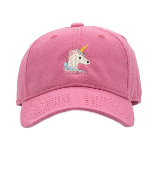 Kids Baseball Hat, Unicorn Bright Pink