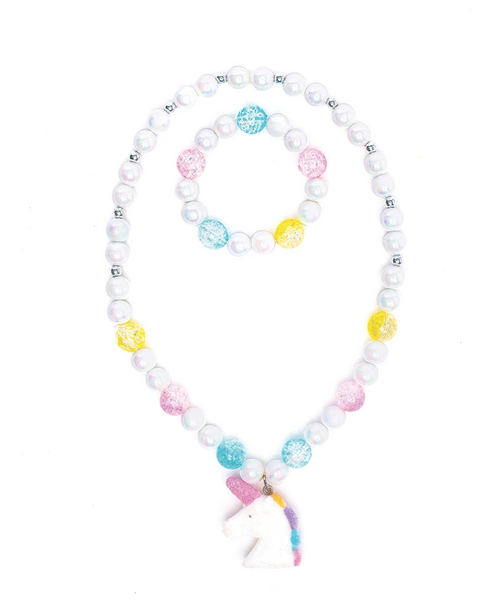 Rainbow Unicorn Chain Necklace & Bracelet Set | Asthetika