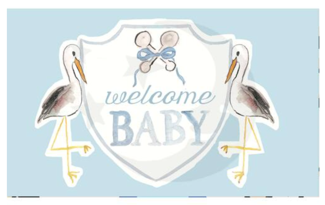 Welcome Baby Flag