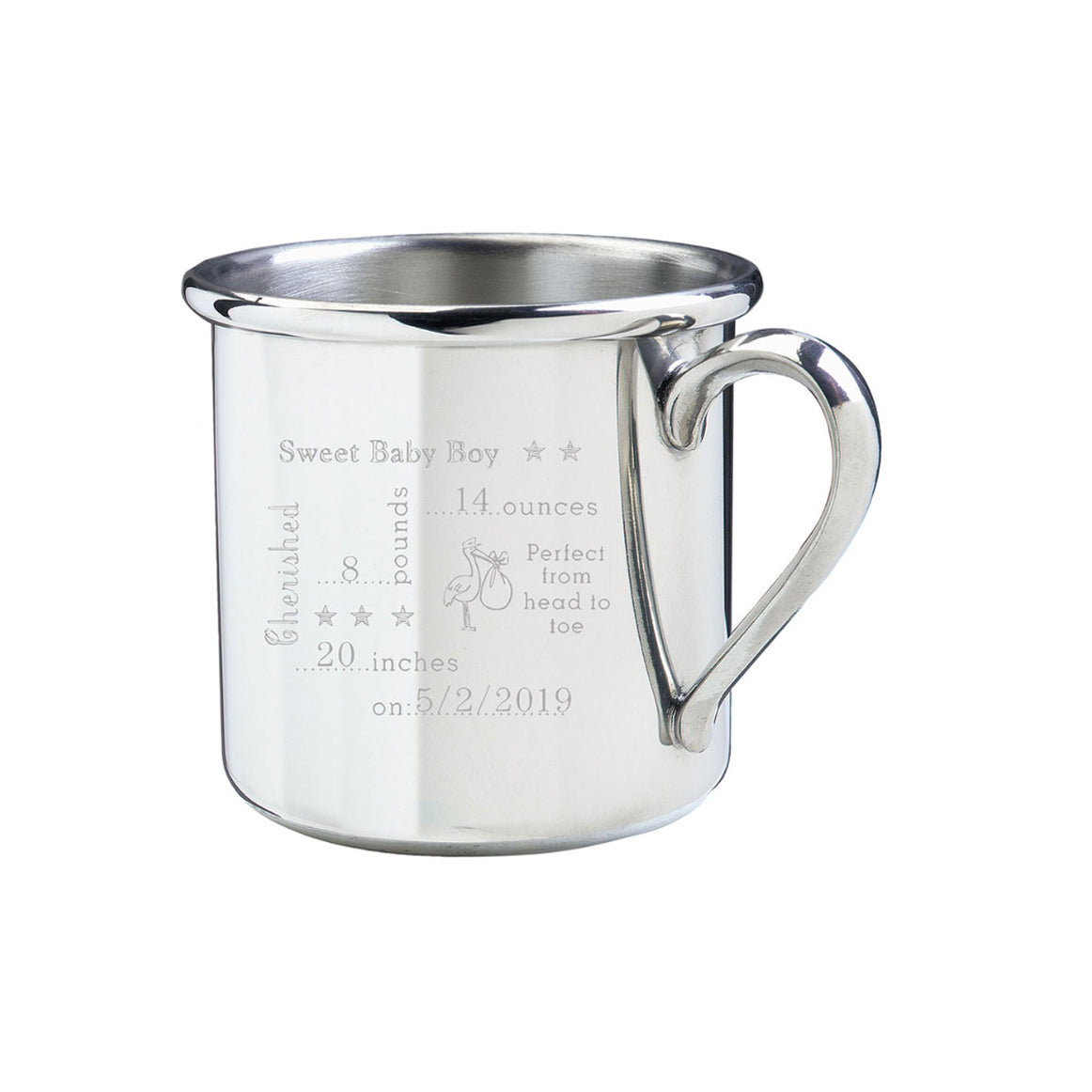 His Personalized Birth Record Cup