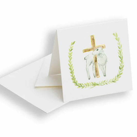 Enclosure Card, Lamb & Cross