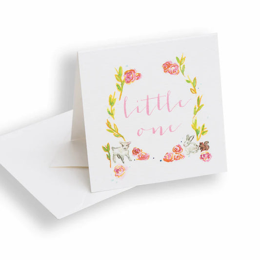 Enclosure Card, Pink Little One