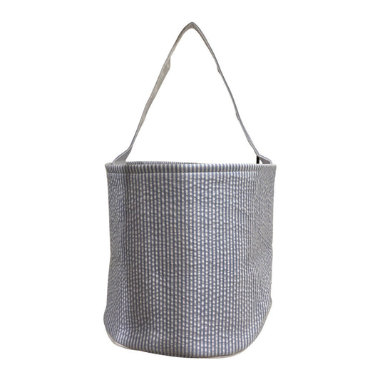 Seersucker Tote, Blue