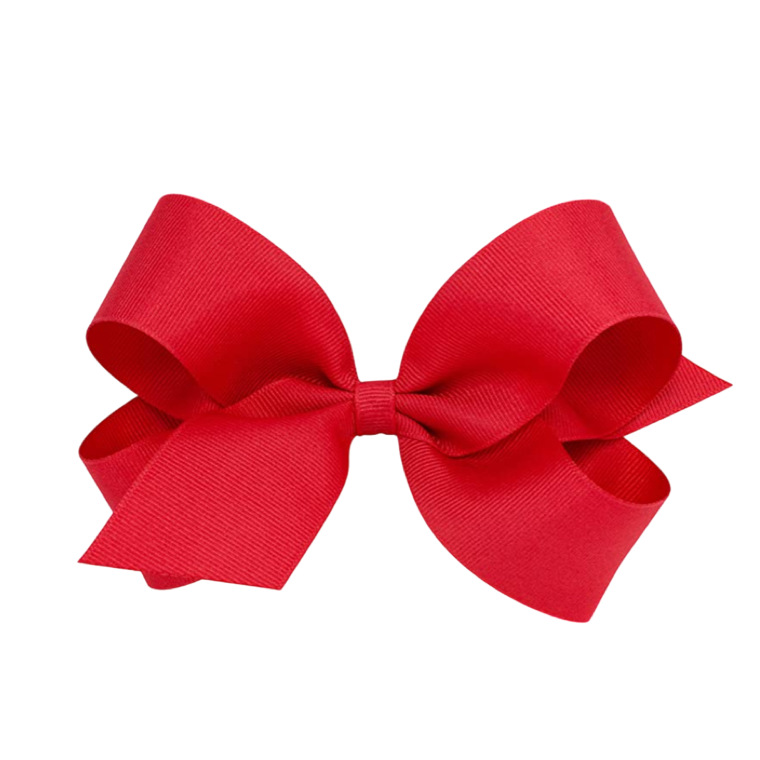 Large Grosgrain Hair Bow, Red
