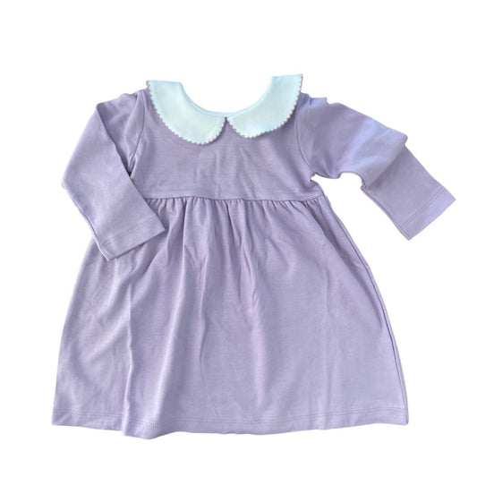Long Sleeve Collared Play Dress, Lavender