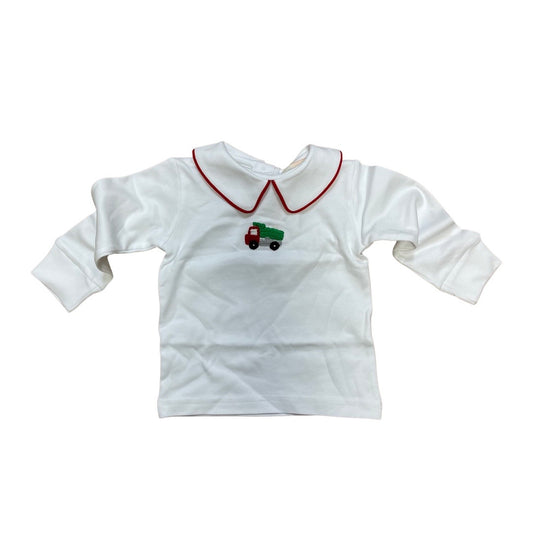 Boys Monogrammed Christmas polo style shirt, monogrammed Christmas