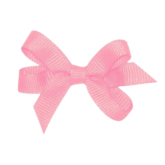 Baby Grosgrain Hair Bow, Pale Pink