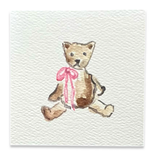 Enclosure Card, Pink Bear