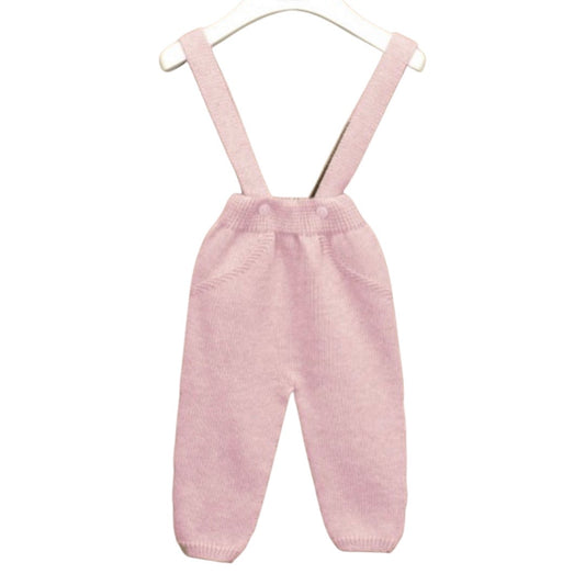 Pink Knit Overalls