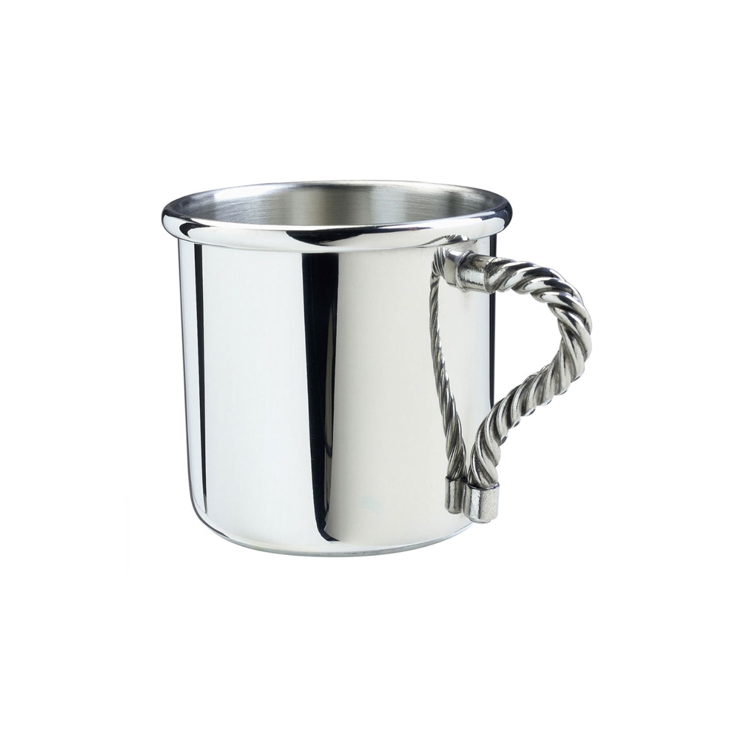 Classic Pewter Baby Cup, Rope Handle