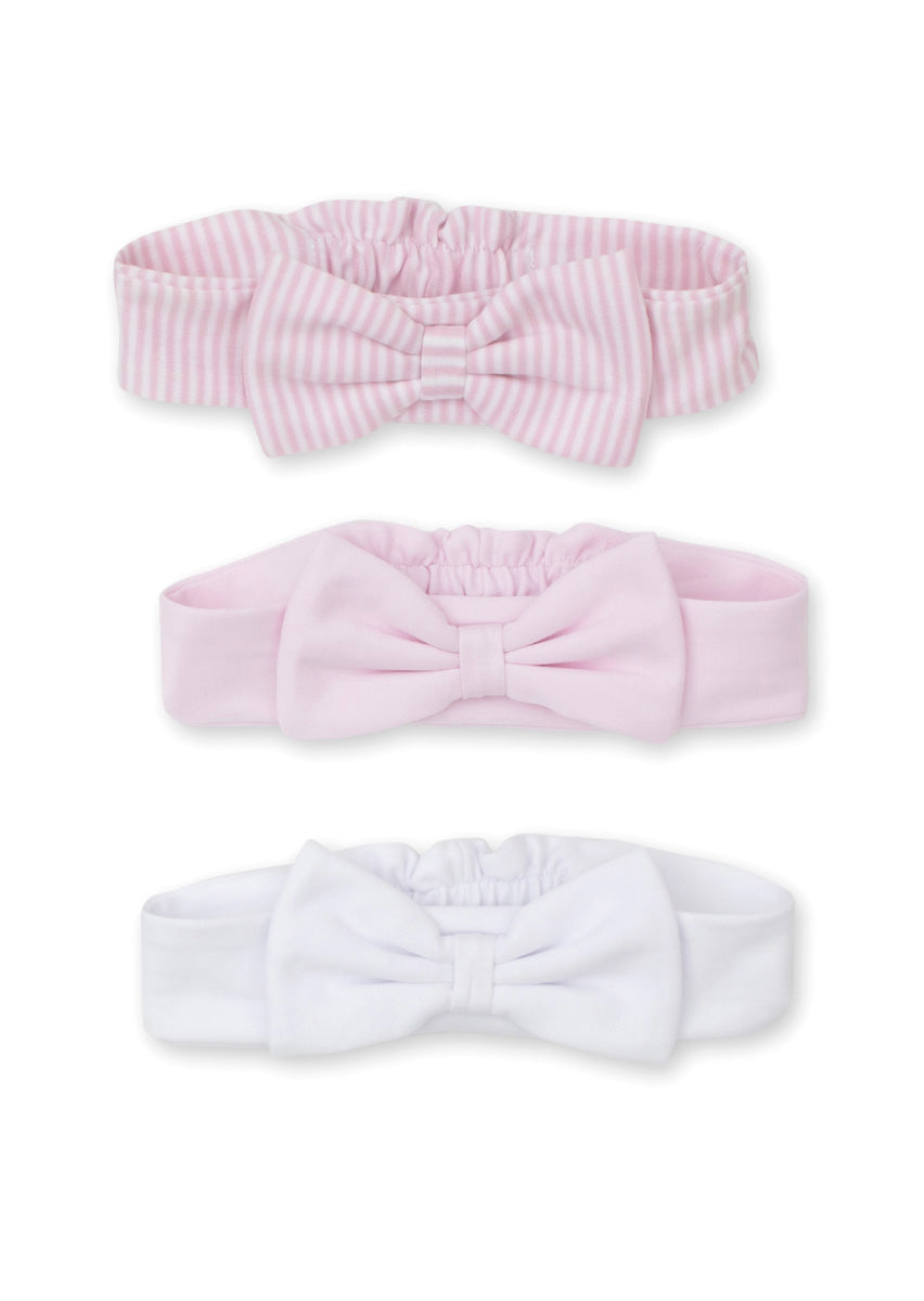 3 Piece Infant Headband Set, Pink Stripe