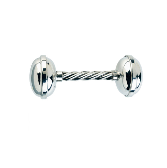 Twisted Handle Pewter Rattle